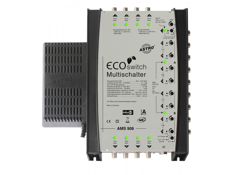 Produktabbildung AMS 908 ECOswitch, Hochwertiger Stand-alone Multischalter